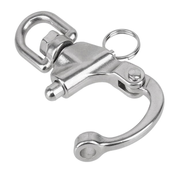 Grilletes A Presión Giratorios Duraderos Lanzamiento Rápido Bail Rigging Boat Clip De Buceo Submarino Gancho Snap Con Dividido 128 mm Soledad Swivel Eye Snap Grillete