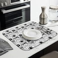 thumbnail image 3 of Football Words Pattern Dish Drying Mat for Kitchen 1 Pack, Ultra Absorbent Microfiber Dishes Drainer Mats,16"x18", 3 of 6