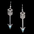 thumbnail image 4 of GHSDFBB Ancient Silver Tone Cupid Arrow Drop Dangle Earring, 4 of 5