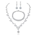 thumbnail image 1 of Set de joyas Hadskiss para mujer, boda, fiesta, novia, blanco, 1 of 5