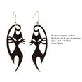 thumbnail image 6 of UDIYO 1 Pair Dangle Earrings Cat Shape Dress Up Jewelry Horrible Black Hook Earrings for Halloween, 6 of 6
