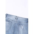 thumbnail image 4 of ABPHQTO Vaqueros rasgados ajustados vintage con agujeros azules para mujer, 4 of 5