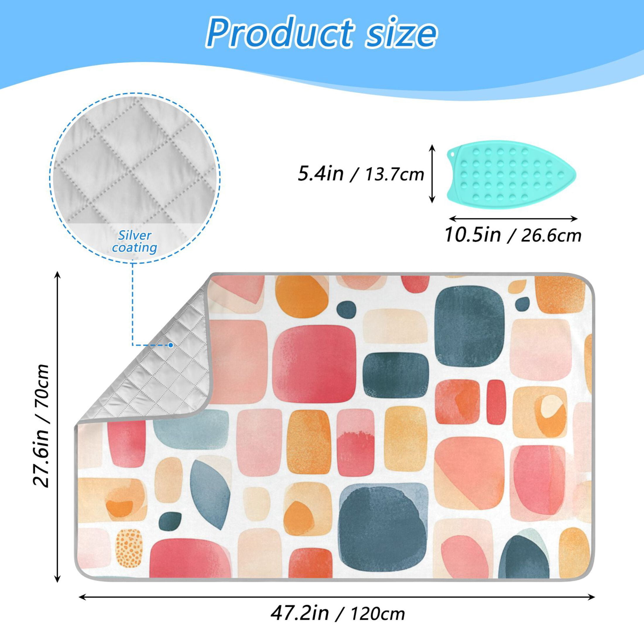 Cute Tile Patterns Ironing Mat Blanket for Table Top Travel Portable Ironing Board Pad 47.2x27.6 Inch