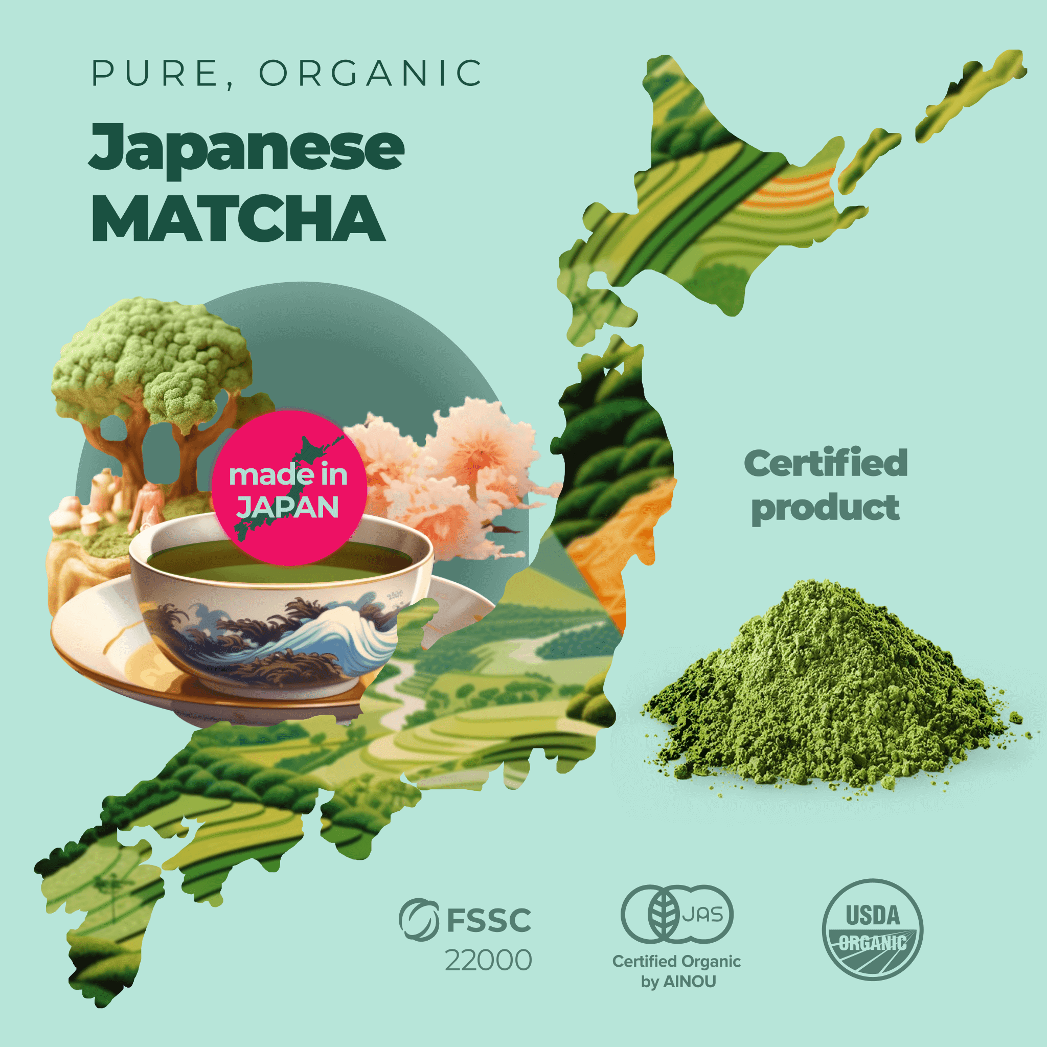 Culinary Matcha Green Tea Powder, Organic Japanese Tea 3.5oz (100g) by Aprika Life