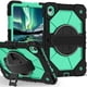 thumbnail image 2 of Funda Resistente a Golpes para Samsung Galaxy Tab S11, Funda Protectora de Silicona + Capa de PC Anti Caída con Asa Giratoria de 360°, Soporte, Correa para el Hombro, Verde, para Galaxy Tab S11, 2 of 9