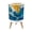 Color 4, variant on Stained Glassed Style Small Trash Can with Lid Stained Glass Ocean Waves Sunburst Blue Yellow 1.8 Gallon Dog Proof Trash Can Round Garbage Can Waste Bin Wastebasket for Bathroom Bedroom Living Room