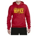 thumbnail image 2 of The Best Wifey in the Universe | Mens and Womens Mother's Day Hooded Sweatshirt Graphic Hoodie, Red, 3XL, 2 of 4