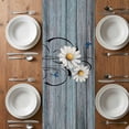 thumbnail image 6 of Retro Daisy Table Runner - 72 Inch Long, Kitchen Dining Table Runner Dresser Scarves, Country Botanical Floral Butterfly Wooden Farmhouse Decor for Coffee Tables Wedding Party Banquet, 6 of 8