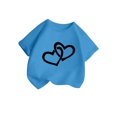 thumbnail image 3 of WEAIXIMIUNG T-Shirt Blanc Filles 10 Enfant Filles Mignon Graphique Col Rond Manches Courtes Tee Été Décontracté T-Shirt 140, 3 of 5