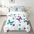 thumbnail image 2 of YST Butterfly Comforter Set 7-Piece, Flower Butterfly Bedding Set for Kids, King, 2 of 5
