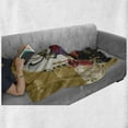 thumbnail image 6 of Japanese Soft Flannel Fleece Throw Blanket, Antique Ornamental Box of Archer with Gear and Arrows with Flowers at Sunset, Cozy Plush for Indoor and Outdoor Use, 70" x 90", Yellow Black, by Ambesonne, 6 of 6