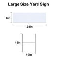 thumbnail image 3 of 1 PC Blank Yard Signs with H Metal Stakes, 6 x 24in Corrugated Plastic Garden Lawn Signs for Birthday, Garage Sales, Rent, Construction, Graduations Decorations, 3 of 7