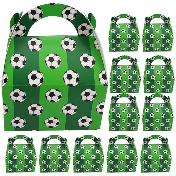 KAKOWELY 50 cajas de golosinas con temática de fútbol, cajas de regalos para fiestas de cumpleaños, cajas de dulces y golosinas.