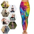 thumbnail image 5 of Women's High Waisted Yoga Leggings with Pockets，Colorful Tie Dye Vortex，Tummy Control Non See Through Workout Athletic Running Yoga Pants, 5 of 6