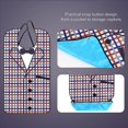 thumbnail image 4 of BRILLAR Baberos para adultos para hombres, patrón de pajarita, 2 piezas, lavables a máquina, protectores de ropa con recogedor de migas para personas mayores, 4 of 5