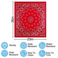 thumbnail image 2 of Bandana - Red Art Dishwasher Magnet Cover Decorative Sticker for Home Cabinet Kitchen 23" x26", 2 of 5