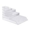 thumbnail image 5 of Caja de almacenamiento de cosméticos con patrón de ondas, cesta de almacenamiento transparente para escritorio, caja de acabado, estante de almacenamiento apilable para dormitorio, 5 of 5