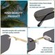 thumbnail image 3 of Mimigo Retro Small Narrow Rimless Sunglasses Clear Eyewear Vintage Rectangle Sunglasses For Women Men B2643, 3 of 3