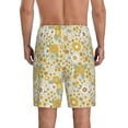 thumbnail image 3 of Kdxio Cute Sunflower Print Mens Sleep Shorts Bottoms Soft Comfy Pajama Wear Pants with Drawstring Pockets, 3 of 7