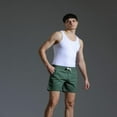 thumbnail image 2 of LYMAYTER Men's Cotton Shorts Solid Color Casual Shorts Plus Size Shorts S-4XL, 2 of 8