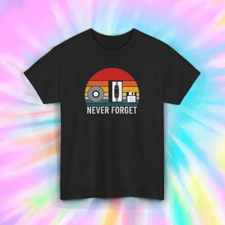 Never Forget Vintage Tech Funny Retro Gadgets Geek Gift Unisex T-Shirt Size S-5XL
