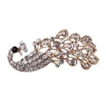 thumbnail image 2 of Yesbay 4 Pcs Women Shiny Full Rhinestone Hollow Peacock Brooch Pin Wedding Jewelry-White, 2 of 8