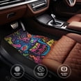 thumbnail image 4 of Cauagu Neon Graffiti Urban Art Pattern Car Floor Mat Set of 4,Car Carpet Mats Car Mats with Anti-Slip Backing & Driver Heel Pad Universal Fit for Cars/Trucks/SUV/Vans, 4 of 6