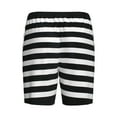 thumbnail image 4 of Yiaed Black And White Stripes for Men's Soft Sleep Pajama Short Lounging Pajama Shorts-4X-Large, 4 of 8