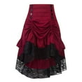 thumbnail image 4 of Femmes Jupes Gothiques Robe de Style Rétro Taille Haute Jupe Longue Jupe Steam Punk Jupe pour M, 4 of 9