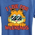 thumbnail image 3 of Garfield - I Live For Weekends - Women's Short Sleeve Graphic T-Shirt, 3 of 5
