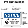 thumbnail image 2 of (2 Pack) This Is A Hand Washing Sink Only With Symbol OSHA Notice Sign, 2 of 7