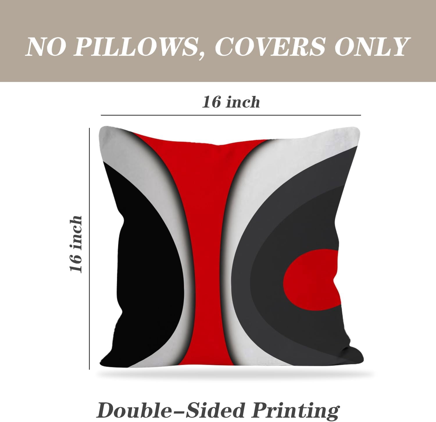 LALILO Modern Art Geometric Pillow Cover, Decorative Throw Pillow Covers 16 x 16 Inch 2Pcs
