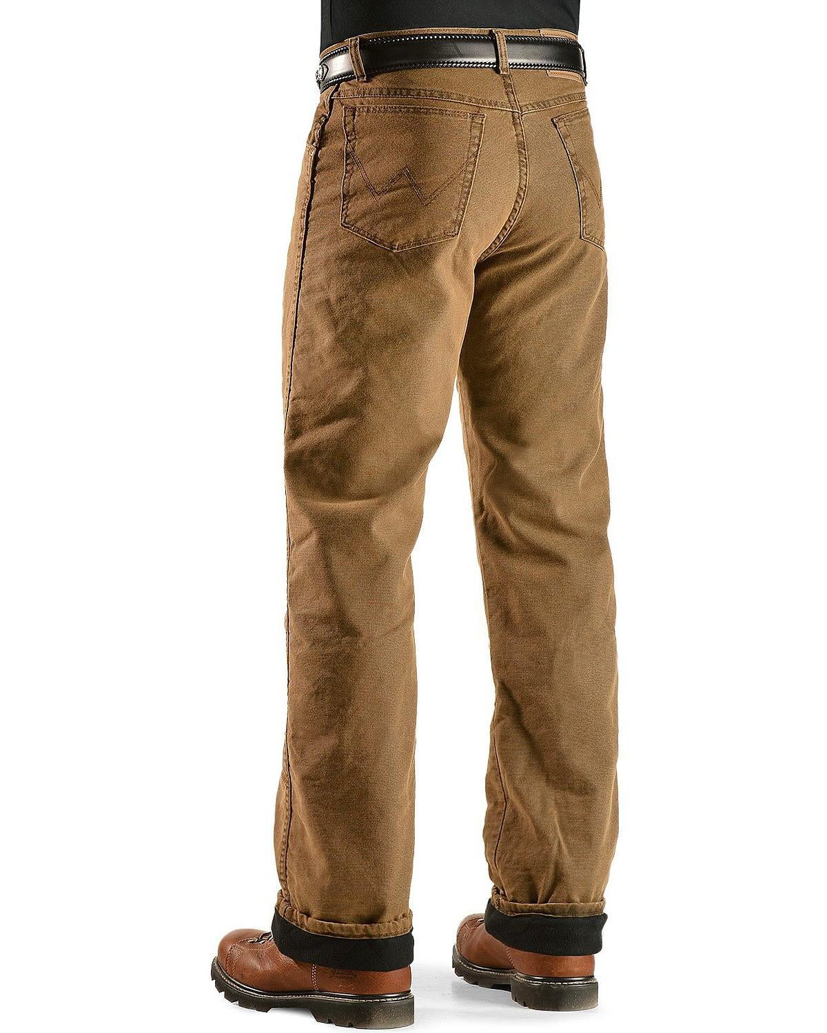 wrangler jeans flannel lined