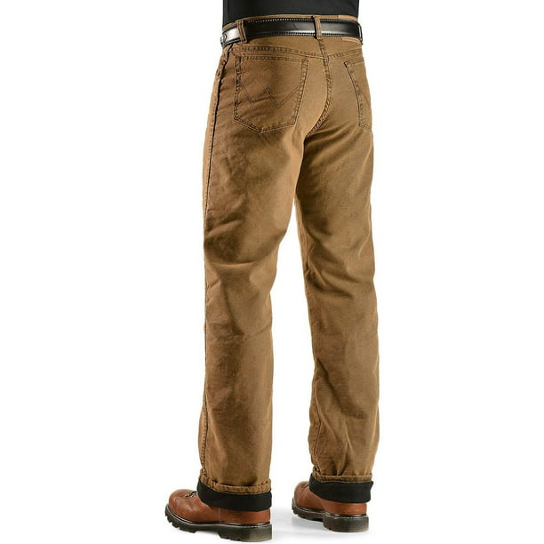 Wrangler - wrangler men's jeans rugged wear relaxed fit flannel lined ...