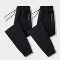 thumbnail image 5 of felwors Women's Sweatpants Winter Fleece Lined Thermal Jogger Pants Drawstring with Zipper Pockets Lightweight Athletic Pants Black, XXL, 5 of 6