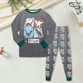 thumbnail image 2 of Futezty Toddler Boys Girls Clothes Fall Winter Outfit Sets, Baby Boy Girl Outfits Long Sleeve Round Neck Dinosaur Print Elastic Waist 3M 6M 12M 18M 24M 2T 3T 2 Piece Everyday Sleepwear Clothes Set, 2 of 7