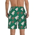 thumbnail image 3 of Kdxio Gingerbread Snowman Cookies Pattern Mens Casual Shorts - Drawstring Summer Beach Sports Shorts for Men, 3 of 9