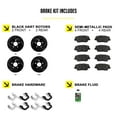 thumbnail image 2 of Hart Brakes Front Rear Brakes and Rotors Kit |Front Rear Brake Pads| Brake Rotors and Pads| Semi Metallic Brake Pads and Rotors| Hardware Kit - BHCC.54053.43, 2 of 7