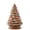 Brown - 18 Inch, variant on 24" Hand Painted Ceramic Christmas Tree, Green Pre-Lit Tree with 148 Multi Color Lights and 2 Star Toppers