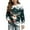 Dark Green, variant on Girls' Festive Deer Head Print Crew Neck Long Sleeve Christmas Top for 2Y-14Y, Holiday Wear with Vibrant Antlers and Snowflakes