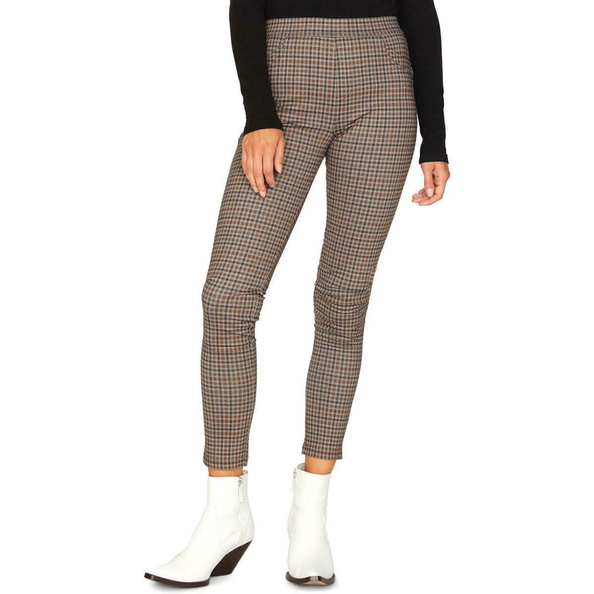 tan plaid leggings