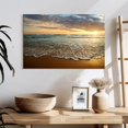 thumbnail image 3 of Elephant Stock Calm Ocean Sunset Wall Art - Horizontal Canvas Wall Art - Living Room Wall Decor - Beach Canvas - Gray And Brown Decor - 24" x 16", 3 of 8