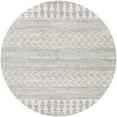 thumbnail image 3 of Livabliss Roma Global Striped Area Rug,6'7" Round,White, 3 of 8