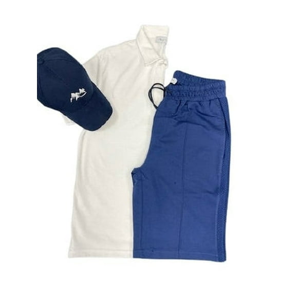 Sierra Socks Polo T-Shirt, Bermuda Short and Hat Set (3-Piece)