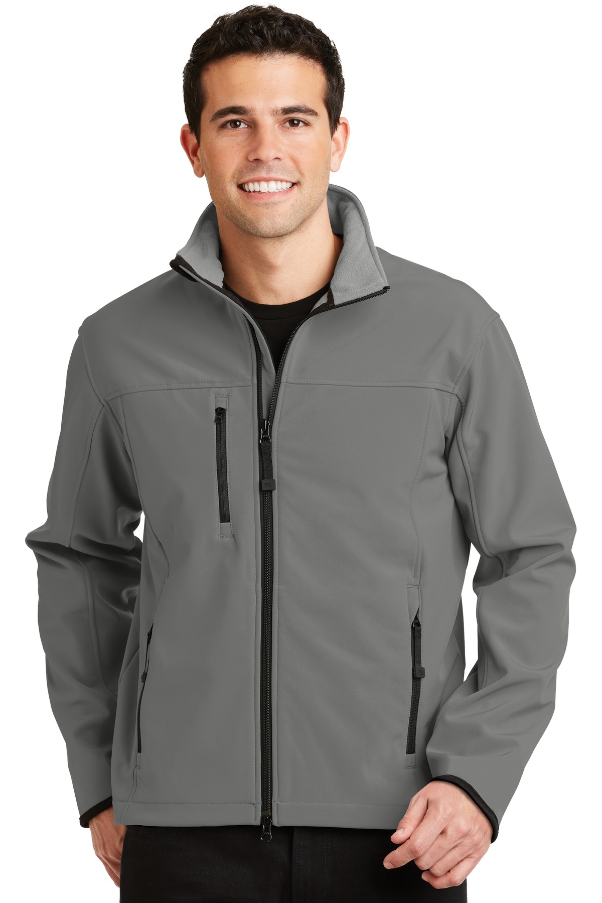 Port Authority® Glacier® Soft Shell Jacket. J790 Smoke Grey/ Chrome 4Xl ...