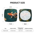 thumbnail image 5 of Gaeub Koi Pond Lilies Square Chair Seat Covers, Stretch Fitted Printed Chair Seat Cushion Cover for Kitchen, Office-Four Pieces, 5 of 7