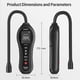 thumbnail image 2 of NOYAFA NF-604 Halogen Gas Detector Air Conditioning Fluorine Leak Detector Automotive Refrigerant Snow Species Leak Detection Freon Halogen Instrument, 2 of 4