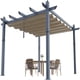 thumbnail image 3 of 10x13 ft outdoor metal gazebo con retractable awning - uv resistant, khaki, 3 of 6
