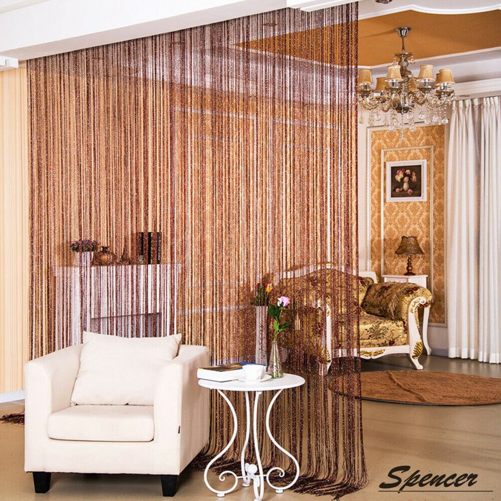 Spencer 1x2m Door String Curtain Drops Beads Wall Panel Fringe
