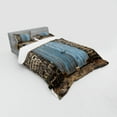 thumbnail image 3 of Ambesonne Rustic Bedding Set 3 Pcs, Medieval Stone Wall, Twin XL, Blue Grey, 3 of 3